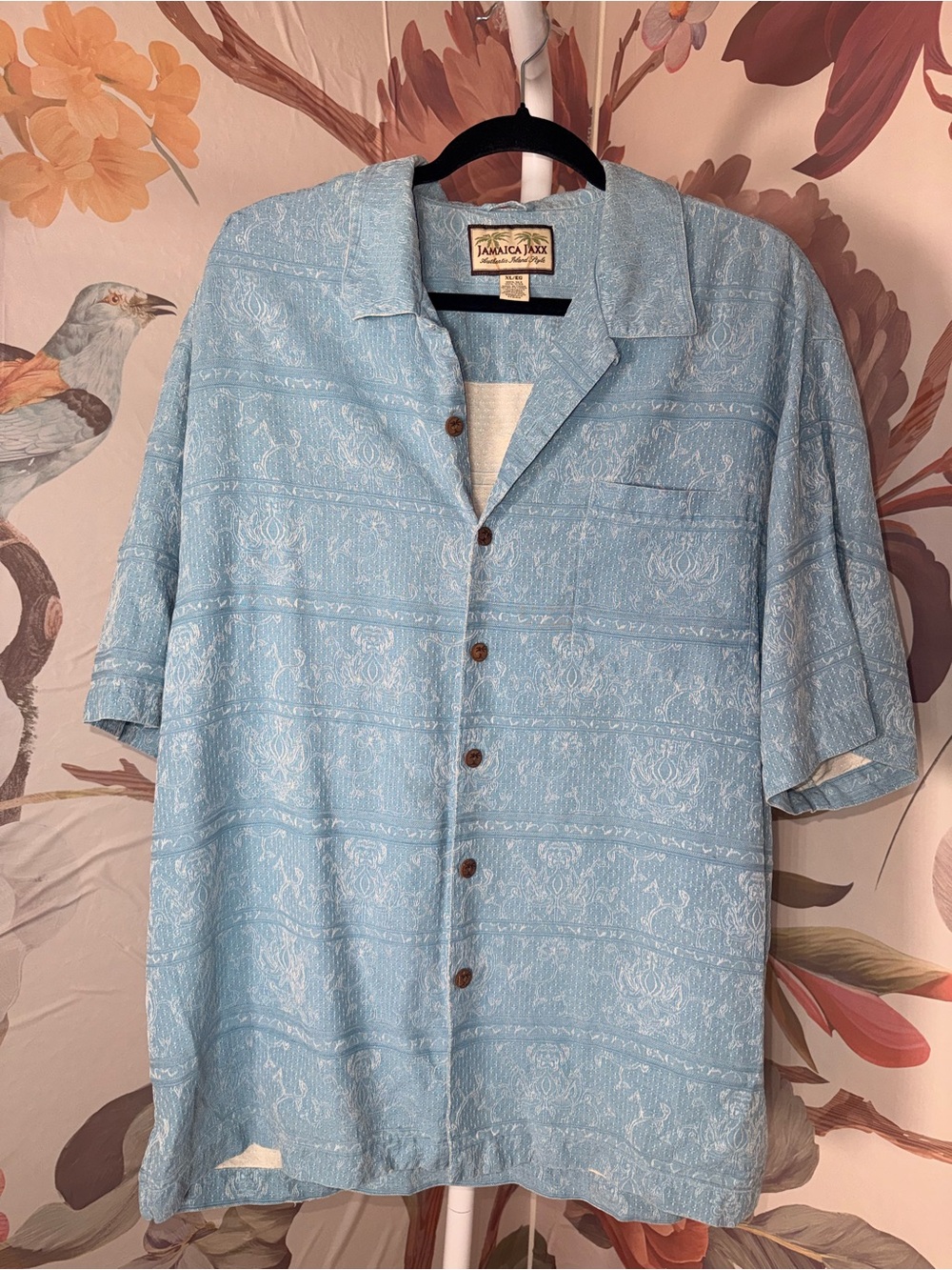Jamaica Jaxx Pale Blue Short-Sleeve Shirt - XL